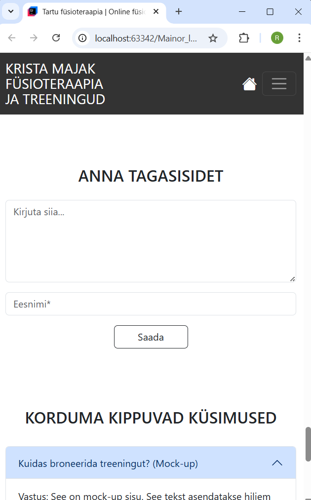 anna tagasisidet vorm
